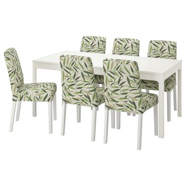 EKEDALEN/BERGM, table and 6 chairs, 180/240 cm, 294.082.30