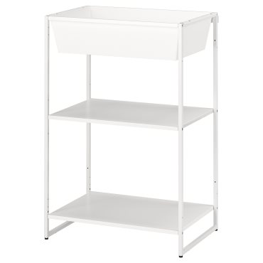 JOSTEIN, shelving unit with container/in/outdoor/metal, 61x40x90 cm, 294.371.81