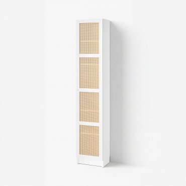 BILLY/HOGADAL, bookcase with door, 40x30x202 cm, 295.624.91