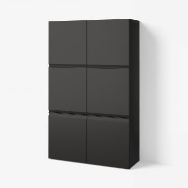 BESTÅ, σύνθεση αποθήκευσης με πόρτες, 120x42x193 cm, 295.693.55