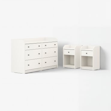 HAUGA, bedroom furniture, set of 3, 295.755.92