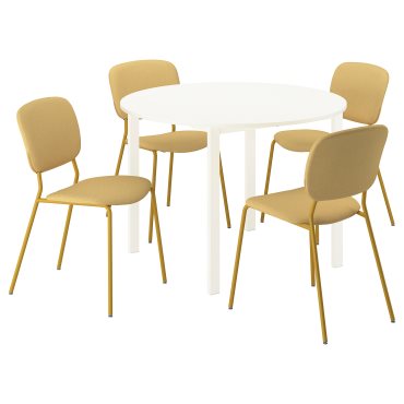 VIHALS, table and 4 chairs, 107 cm, 296.067.82