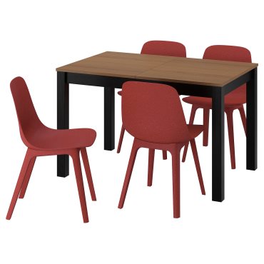 ÅLHULT/ODGER, table and 4 chairs, 120/170x80 cm, 296.100.91