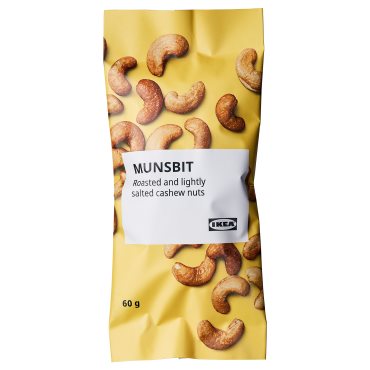 MUNSBIT, roasted cashews lightly salted, 60 g, 304.840.15