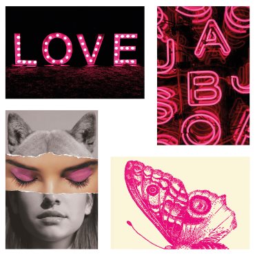 YLLEVAD, art card/love pink 4 pack, 10x15 cm, 305.004.78