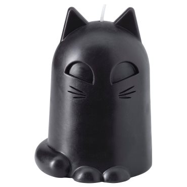 KUSTFYR, unscented candle, 12 cm, 305.975.74