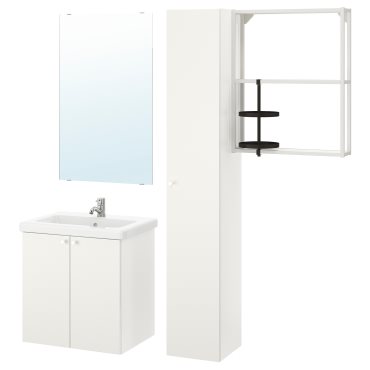 ENHET/TVALLEN, bathroom furniture, set of 13, 393.383.31