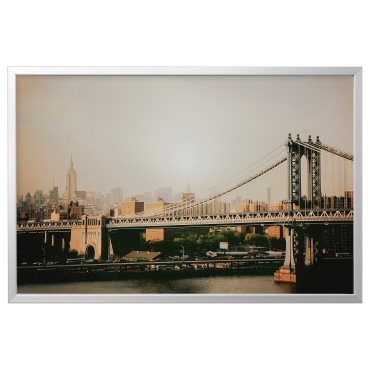 BJÖRKSTA, picture with frame, Manhattan Bridge/118x78 cm, 393.846.34