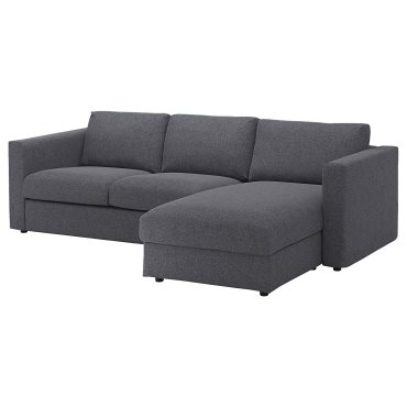 VIMLE, τριθέσιος καναπές με σεζλόνγκ, 393.991.12