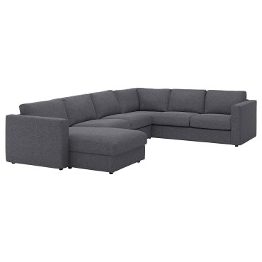 VIMLE, γωνιακός καναπές, 5 θέσεων με σεζλόνγκ, 393.995.84