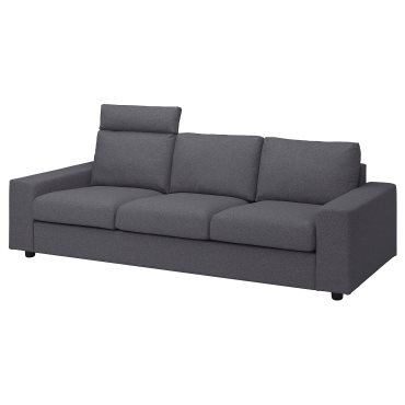 VIMLE, 3-seat sofa with headrest with wide armrests, 394.013.27