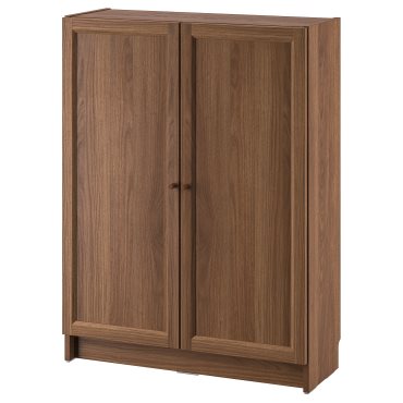 BILLY/OXBERG, bookcase with doors, 80x30x106 cm, 394.832.76