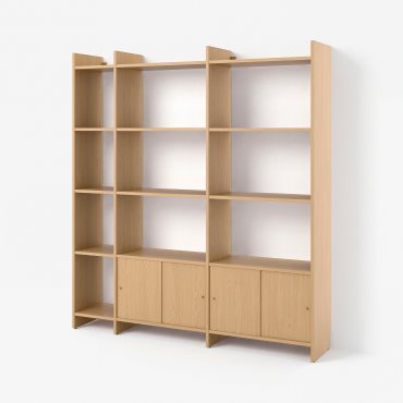LÅDMAKARE, storage combination with sliding doors and 11 shelves, 198x35x212 cm, 395.666.72