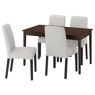 NÄSINGE/BERGMUN, table and 4 chairs, 130x80 cm, 395.970.27