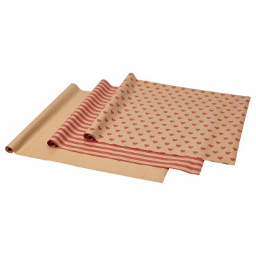 VINTERFINT, gift wrap roll/3 pack, 3x0.7 m/2.10 m², 406.029.71