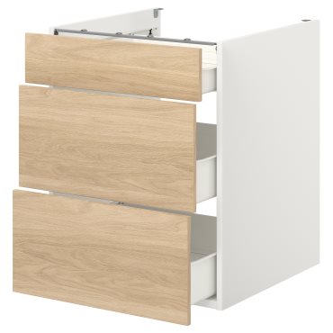 ENHET, base cabinet with 3 drawers, 493.209.86