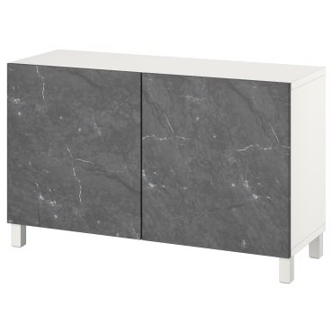BESTÅ, σύνθεση αποθήκευσης με πόρτες, 120x42x74 cm, 494.214.38