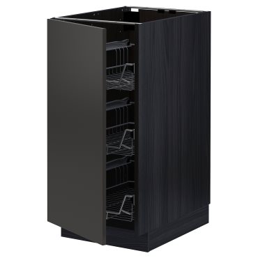METOD, base cabinet with wire baskets, 40x60 cm, 494.980.17
