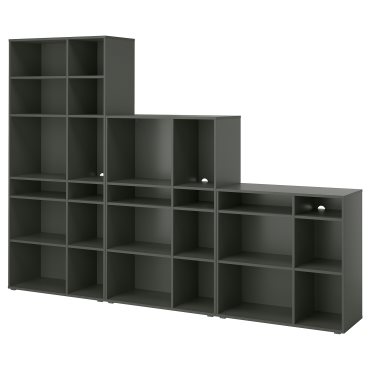 VIHALS, shelving combination, 286x37x200 cm, 495.210.70