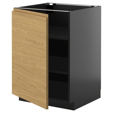 METOD, base cabinet with shelves, 60x60 cm, 495.877.11