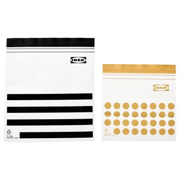 ISTAD, resealable bag patterned, 60 pack, 505.256.42