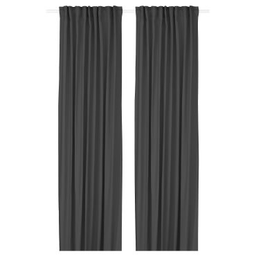 GINSTMOTT, curtains with heading tape/1 pair, 145x300 cm, 505.971.77