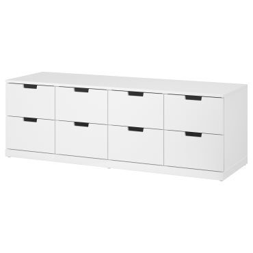NORDLI, chest of 8 drawers, 160x54 cm, 592.395.04