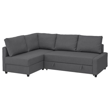 FRIHETEN, corner sofa-bed with storage with extra back cushions, 593.266.24