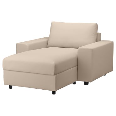 VIMLE, chaise longue with wide armrests, 594.091.34