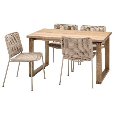 MÖRBYLÅNGA/TEGELÖN, table and 4 chairs, 140x85 cm, 595.012.36