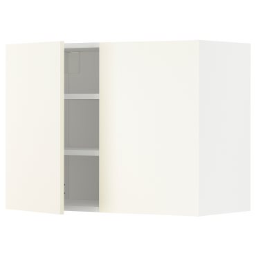 METOD, ντουλάπι τοίχου με ράφια/2 πόρτες, 80x60 cm, 595.072.62