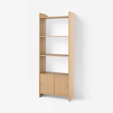 LÅDMAKARE, storage combination with sliding doors and 3 shelves, 81x35x212 cm, 595.646.72
