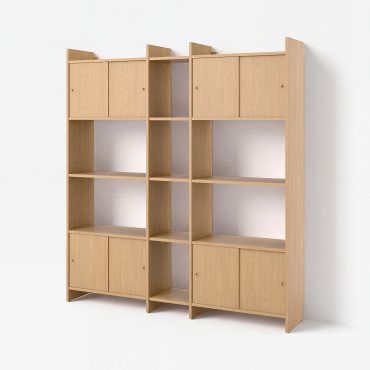 LÅDMAKARE, storage combination with sliding doors and 7 shelves, 198x35x212 cm, 595.666.71