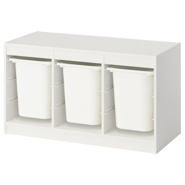 TROFAST, storage combination with boxes, 99x44x56 cm, 595.747.32