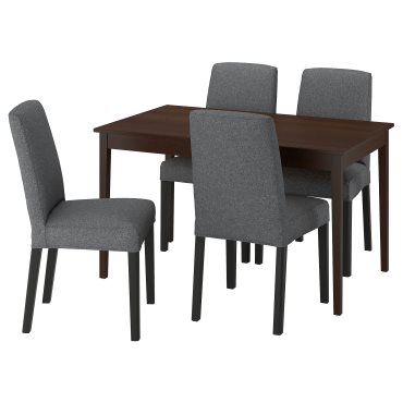 NÄSINGE/BERGMUN, table and 4 chairs, 130x80 cm, 595.970.26