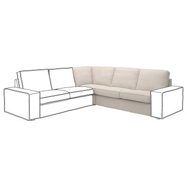 KIVIK, cover for corner section, 605.399.69