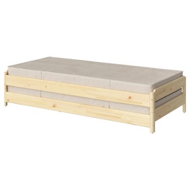UTAKER, stackable bed with 2 mattresses, 80x200 cm, 694.238.65
