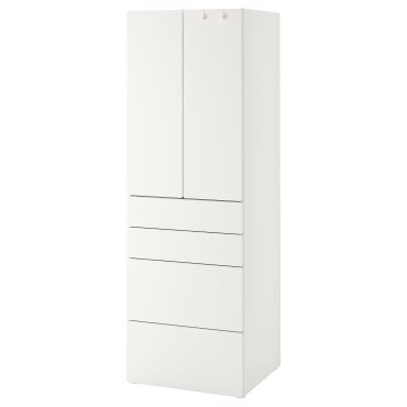 SMASTAD/PLATSA, wardrobe with 4 drawers, 60x57x181 cm, 694.283.25