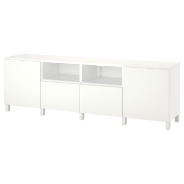 BESTÅ, έπιπλο TV με πόρτες και συρτάρια, 240x42x74 cm, 694.347.55