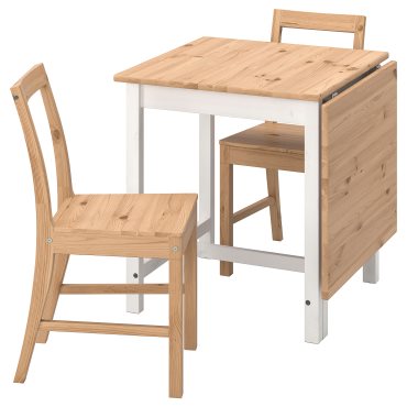 PINNTORP/PINNTORP, table and 2 chairs, 67/124 cm, 694.844.44
