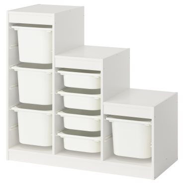 TROFAST, storage combination with boxes, 99x44x94 cm, 695.734.02