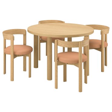 STOCKHOLM 2025, table and 4 chairs, 115 cm, 695.800.06