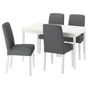 NÄSINGE/BERGMUN, table and 4 chairs, 130/190x80 cm, 695.969.41