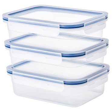IKEA 365+, δοχείο τροφίμων με καπάκι, 3 τεμ. 1.0 l, 705.079.63