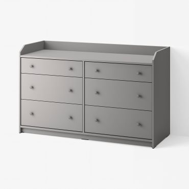 HAUGA, chest of 6 drawers, 138x46x84 cm, 705.815.33