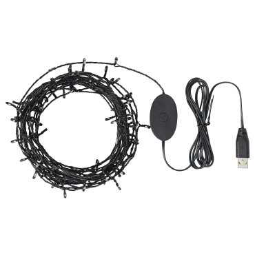 VINTERFINT, lighting chain with built in LED light source/100 lights, 705.990.62