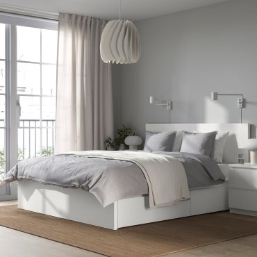 MALM, bed frame/high with 2 storage boxes, 160X200 cm, 791.759.83 - IKEA Greece MALM, bed frame/high with 2 storage boxes, 160X200 cm, 791.759.83