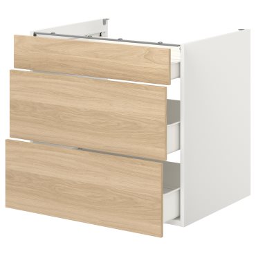 ENHET, base cabinet with 3 drawers, 793.209.23