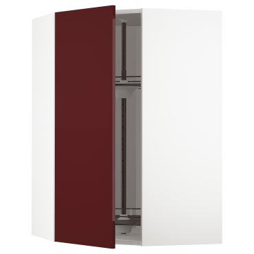 METOD, γωνιακό ντουλάπι τοίχου με καρουζέλ, 68x100 cm, 793.269.44