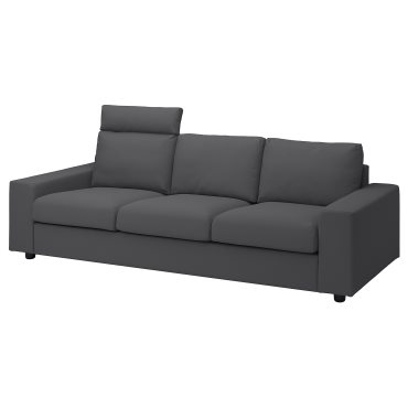 VIMLE, 3-seat sofa with headrest with wide armrests, 794.014.29